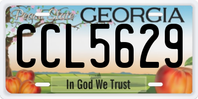 GA license plate CCL5629