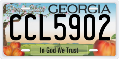 GA license plate CCL5902