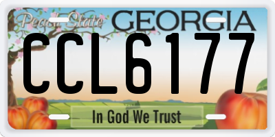 GA license plate CCL6177
