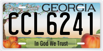 GA license plate CCL6241