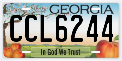 GA license plate CCL6244