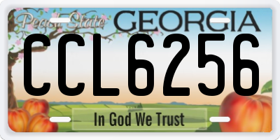 GA license plate CCL6256