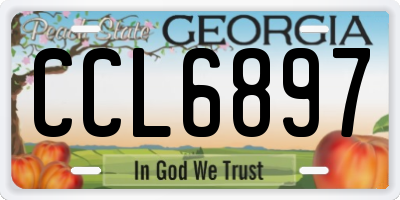 GA license plate CCL6897