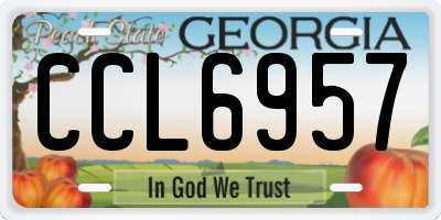 GA license plate CCL6957