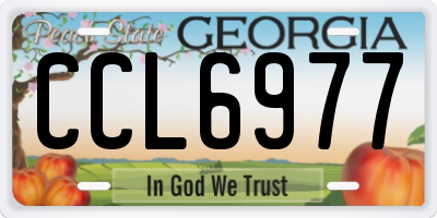 GA license plate CCL6977