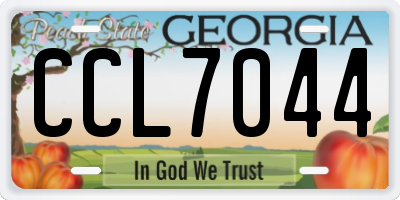 GA license plate CCL7044