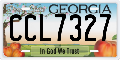 GA license plate CCL7327