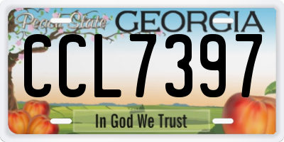 GA license plate CCL7397