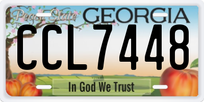 GA license plate CCL7448