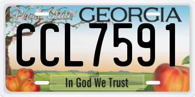 GA license plate CCL7591