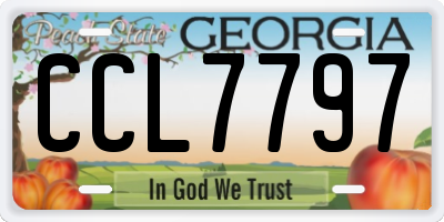 GA license plate CCL7797