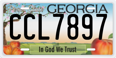 GA license plate CCL7897
