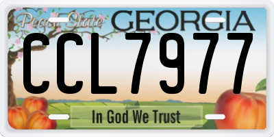 GA license plate CCL7977