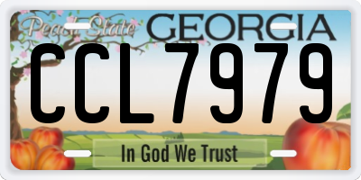 GA license plate CCL7979