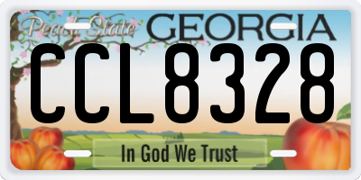 GA license plate CCL8328