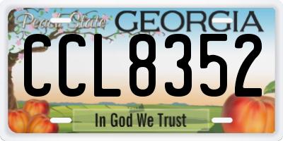 GA license plate CCL8352