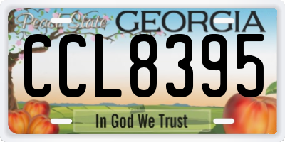 GA license plate CCL8395