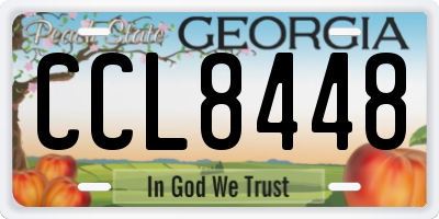 GA license plate CCL8448