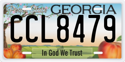 GA license plate CCL8479