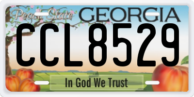 GA license plate CCL8529