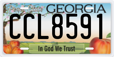 GA license plate CCL8591