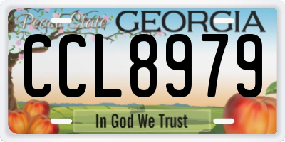 GA license plate CCL8979