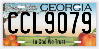 GA license plate CCL9079
