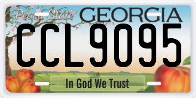 GA license plate CCL9095