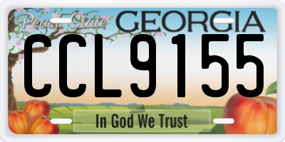 GA license plate CCL9155