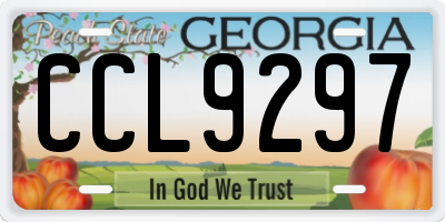 GA license plate CCL9297