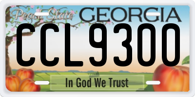 GA license plate CCL9300