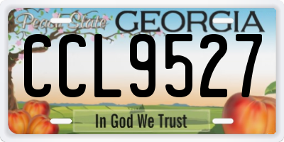 GA license plate CCL9527