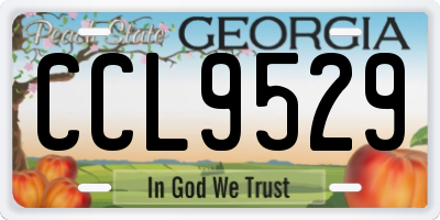 GA license plate CCL9529