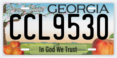GA license plate CCL9530