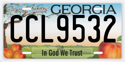 GA license plate CCL9532