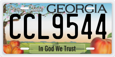 GA license plate CCL9544