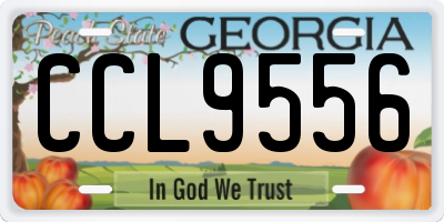 GA license plate CCL9556