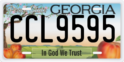 GA license plate CCL9595