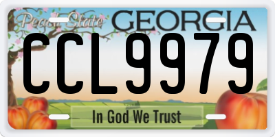 GA license plate CCL9979