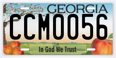 GA license plate CCM0056