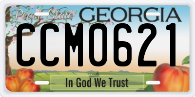 GA license plate CCM0621