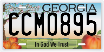GA license plate CCM0895