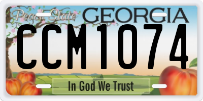 GA license plate CCM1074