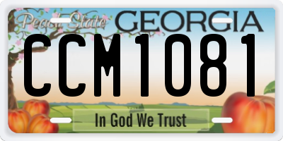 GA license plate CCM1081