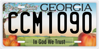 GA license plate CCM1090