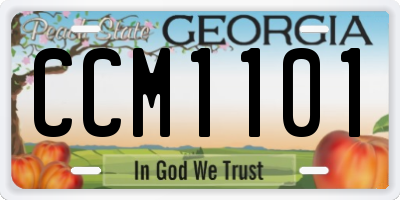 GA license plate CCM1101