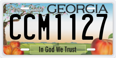 GA license plate CCM1127