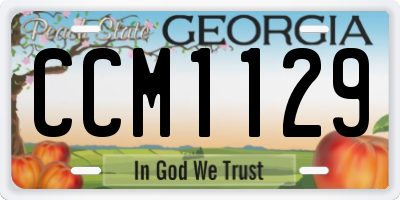 GA license plate CCM1129
