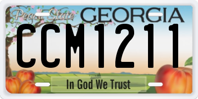 GA license plate CCM1211