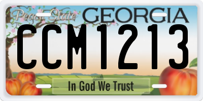 GA license plate CCM1213